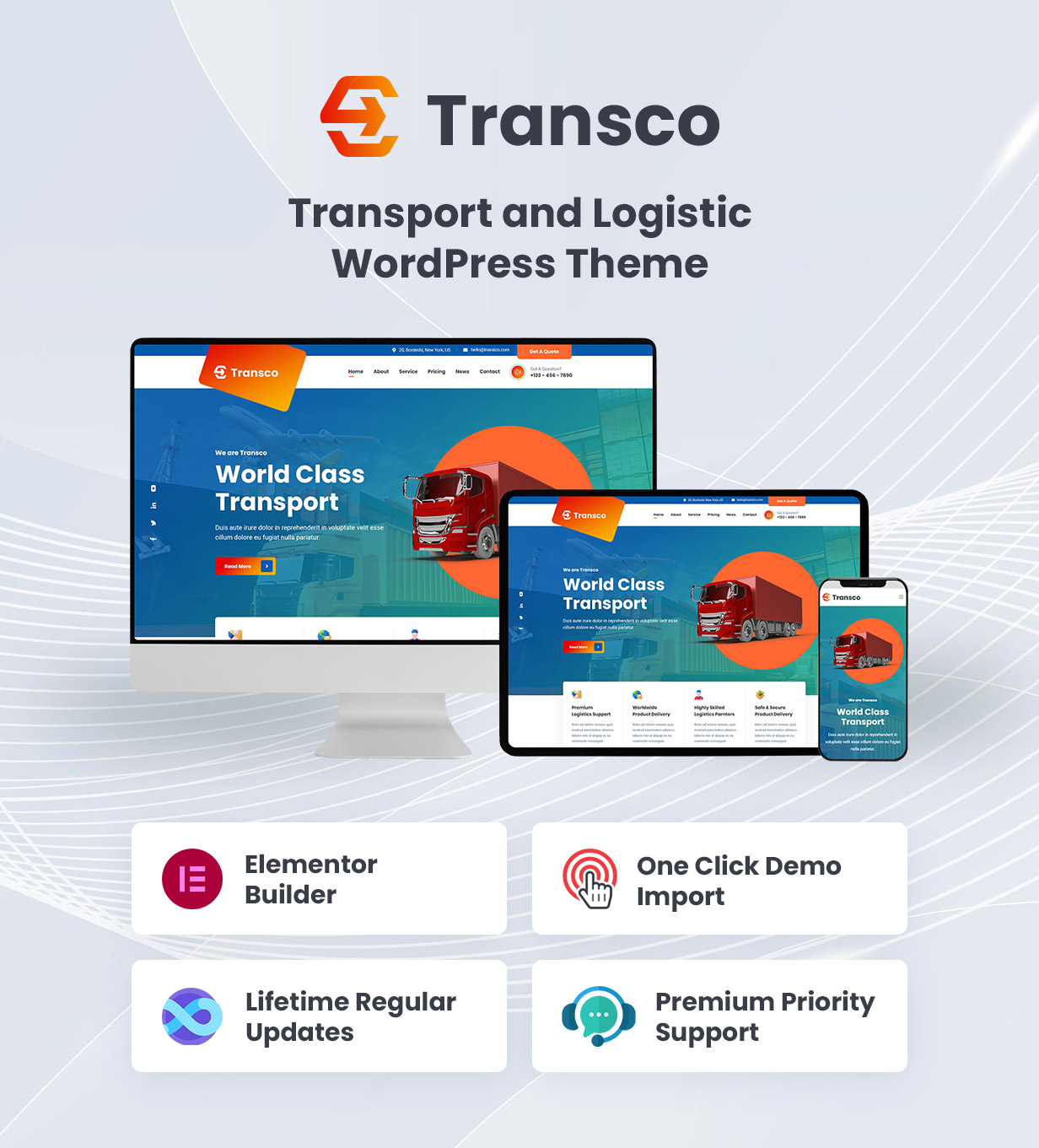 Transco - Transport and Logistics WordPress Theme + RTL - 5